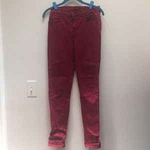 Maroon J-Brand Jeans